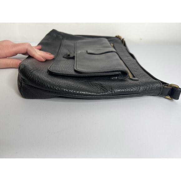 Fossil Kinley Crossbody Black Pebbled Leather Purse - Picture 5 of 16